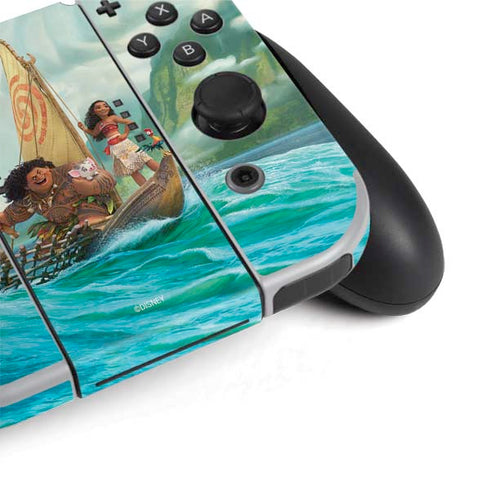 Disney Moana and Maui Set Sail Nintendo Switch OLED (2021) Skin